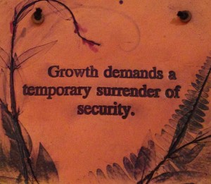 growth demands a temporary surrender of security - action institute of california - premier psychodrama and personal grown training institute in north san diego county, california - sociometry training