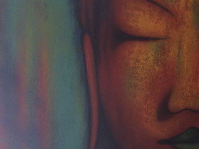 photograph of a buddha painting - we are the therapeutic agents of each other - action institute of california - jean campbell action insight blog - psychodrama training institute