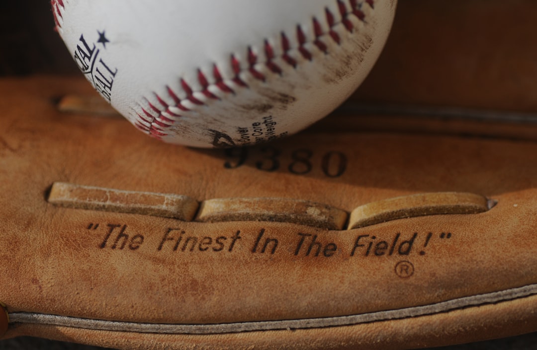 baseball glove and baseball