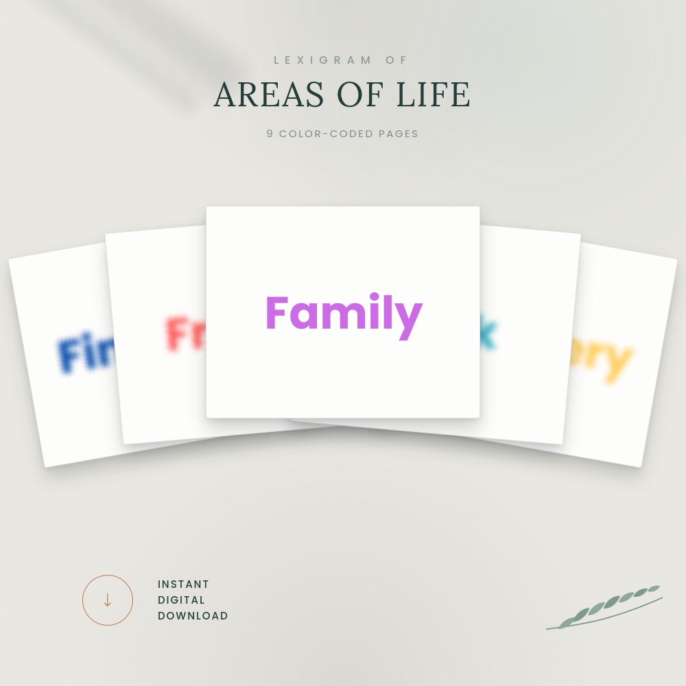 Lexigram of Areas of Life